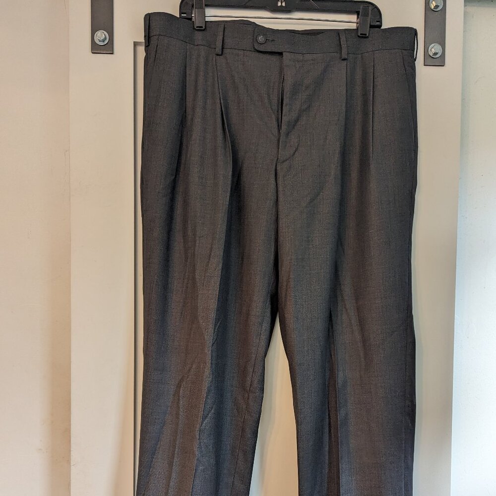 Men's Axist Dark Grey Dress Pants - 38x32